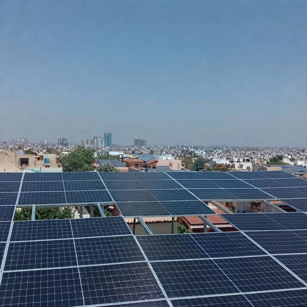 Residential rooftop solar system in Karachi