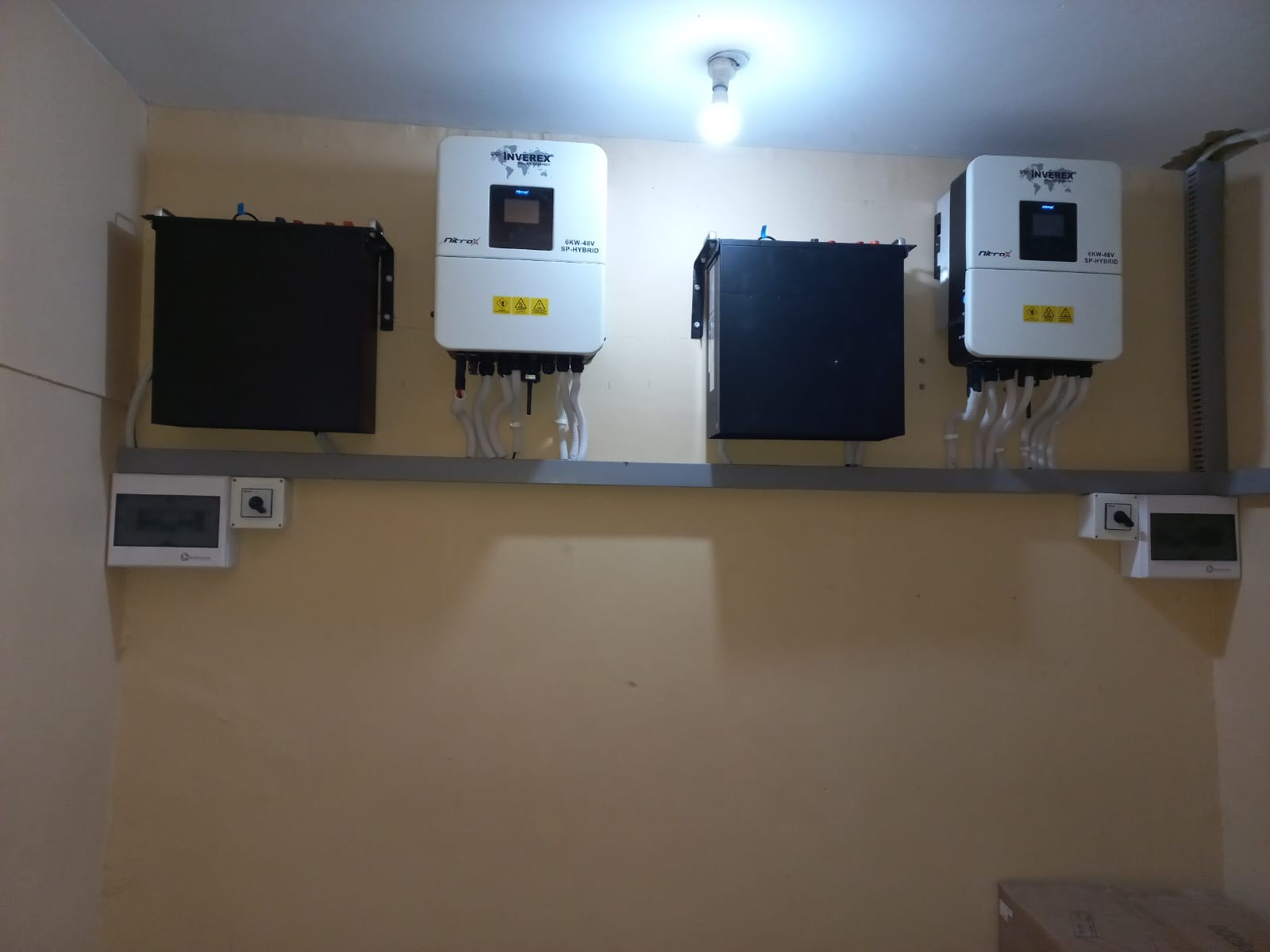Dual Inverex Nitrox 6kW hybrid inverter installation