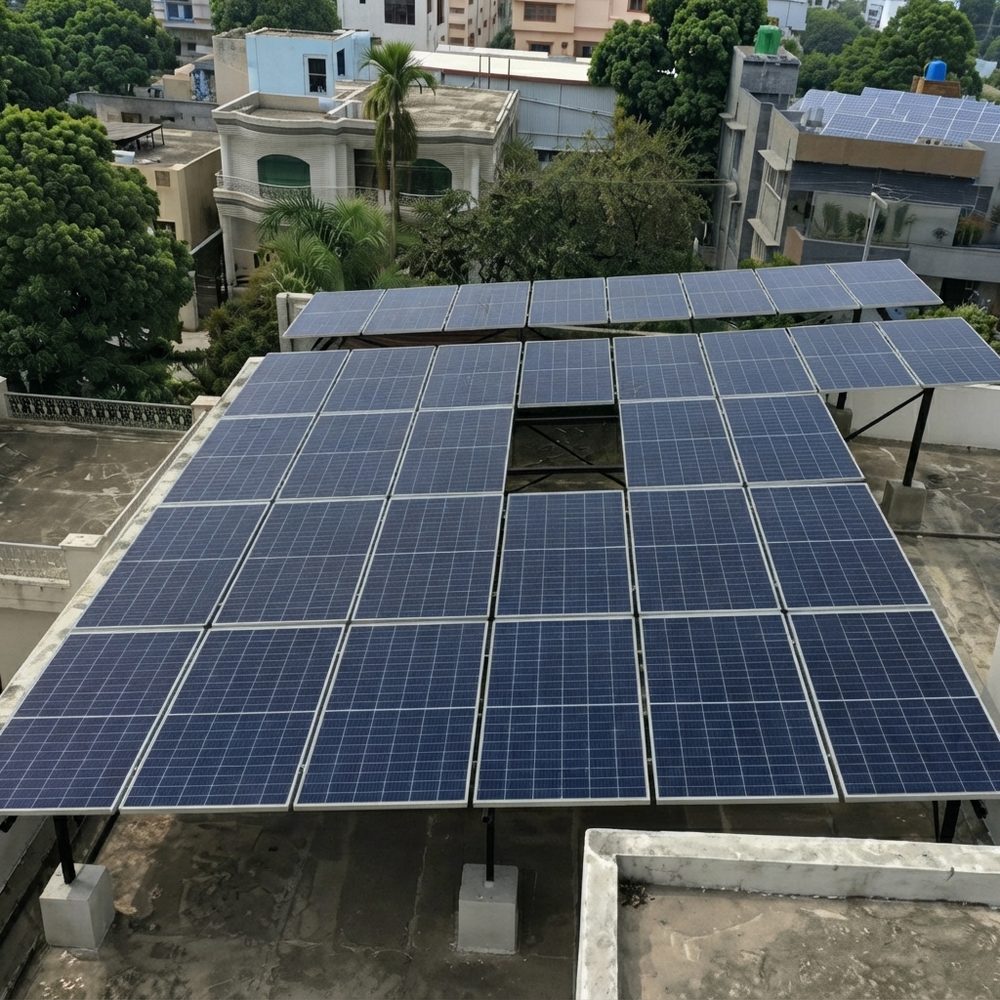 Commercial rooftop solar array