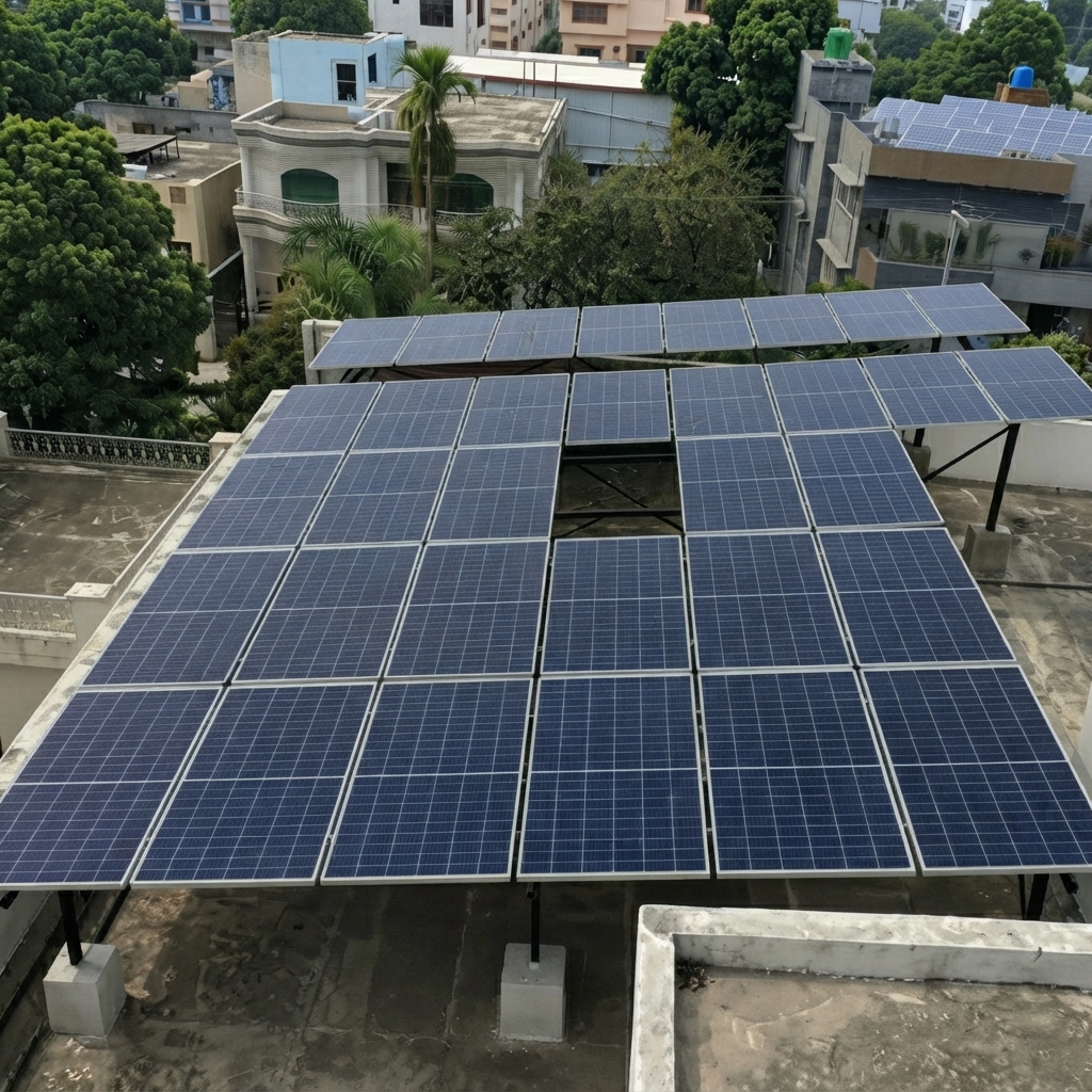 Commercial rooftop solar array