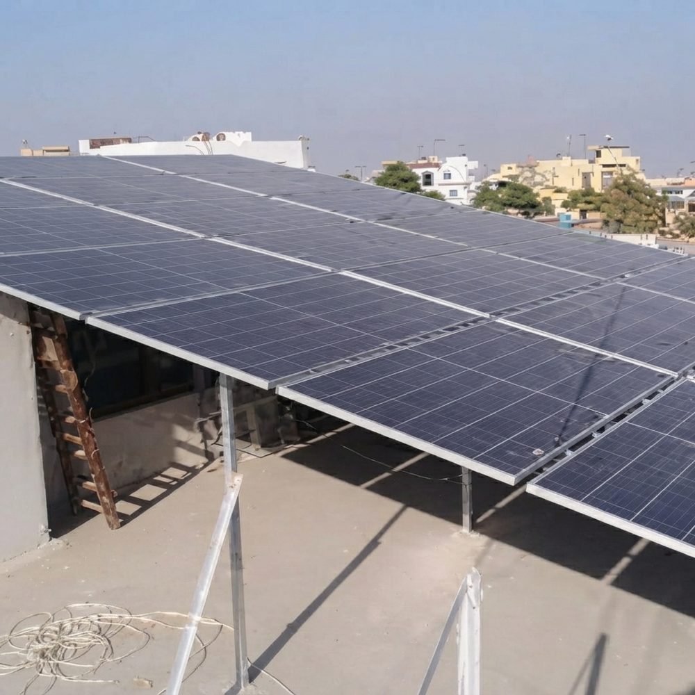 Elevated mounting structure solar project