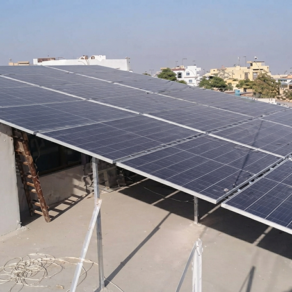 Elevated mounting structure solar project