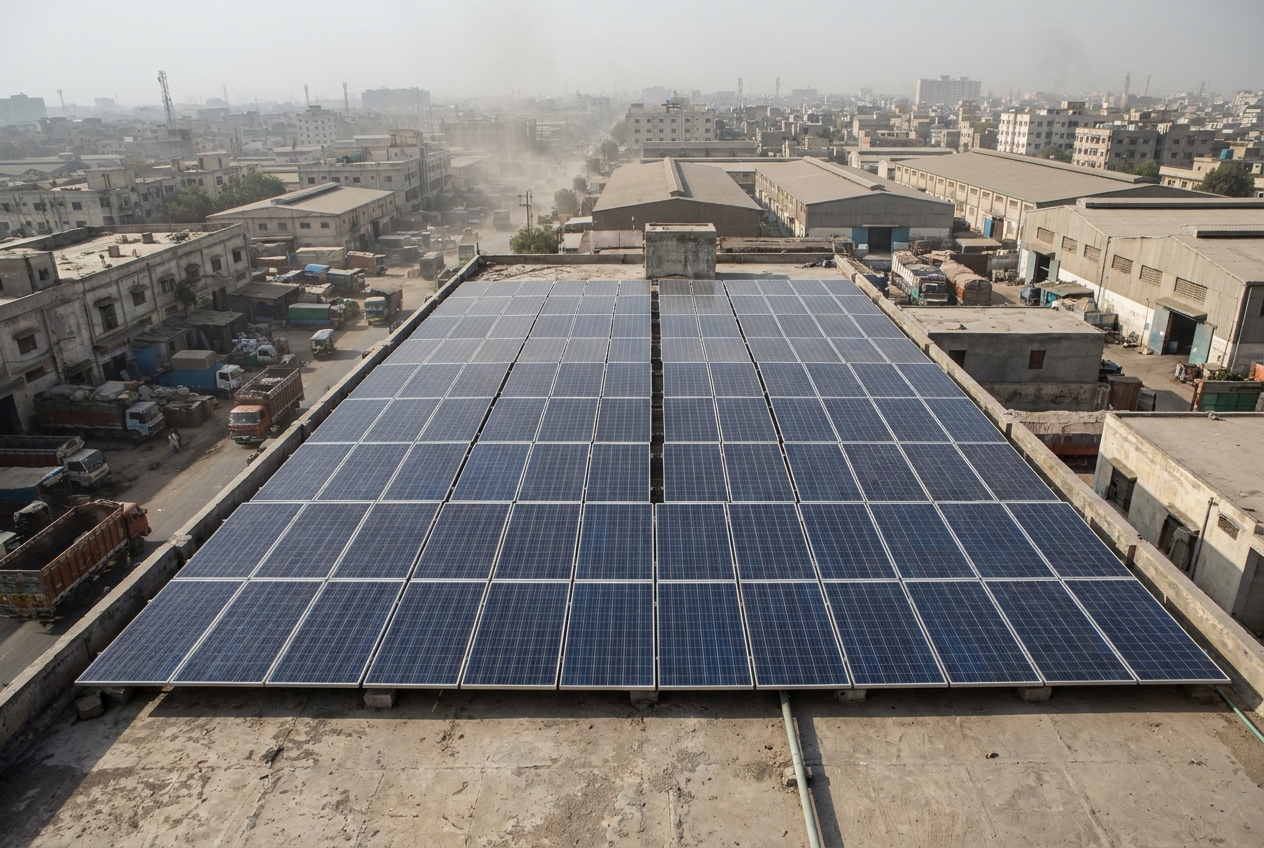 Residential solar panel installation on a modern house